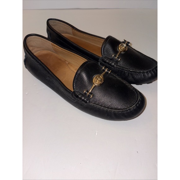 Coach Arlene Black Loafer Turnlock Driver Moccasins 7.5W - Picture 1 of 11